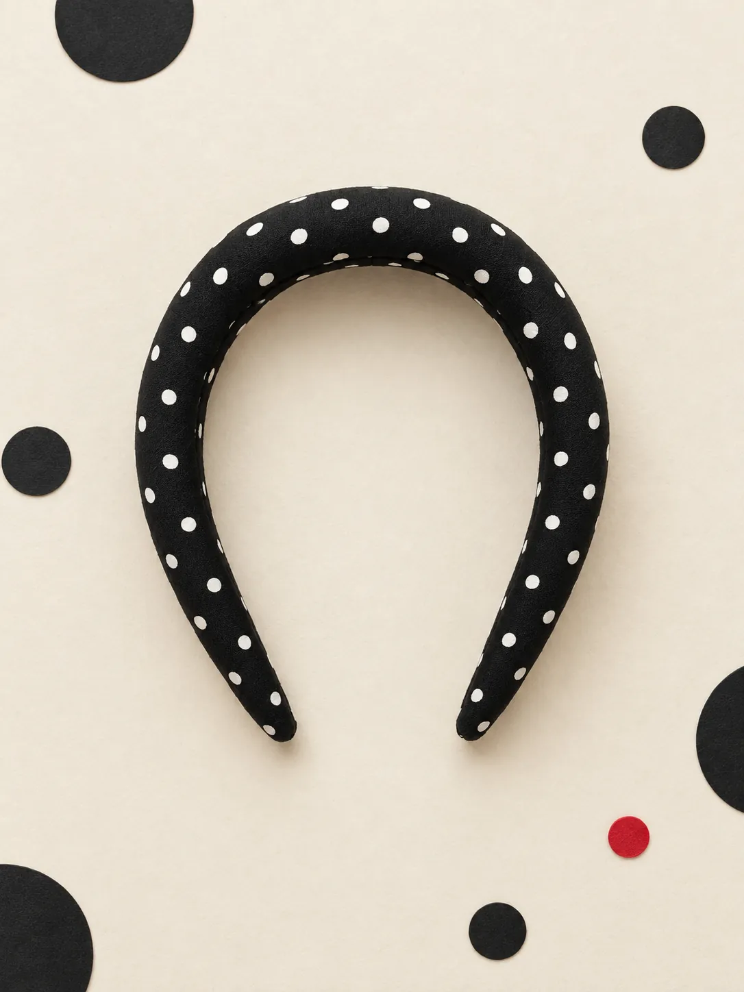 Dot Padded Headband, on its own