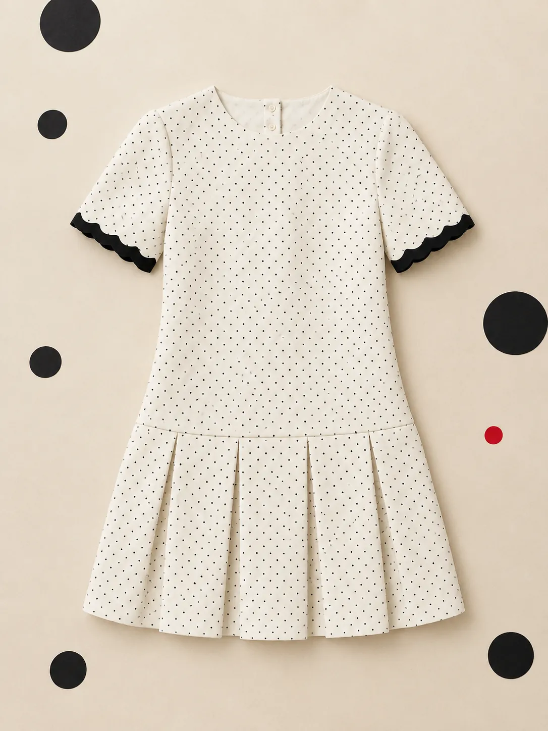 Drop-Waist Pleat Dress, on its own