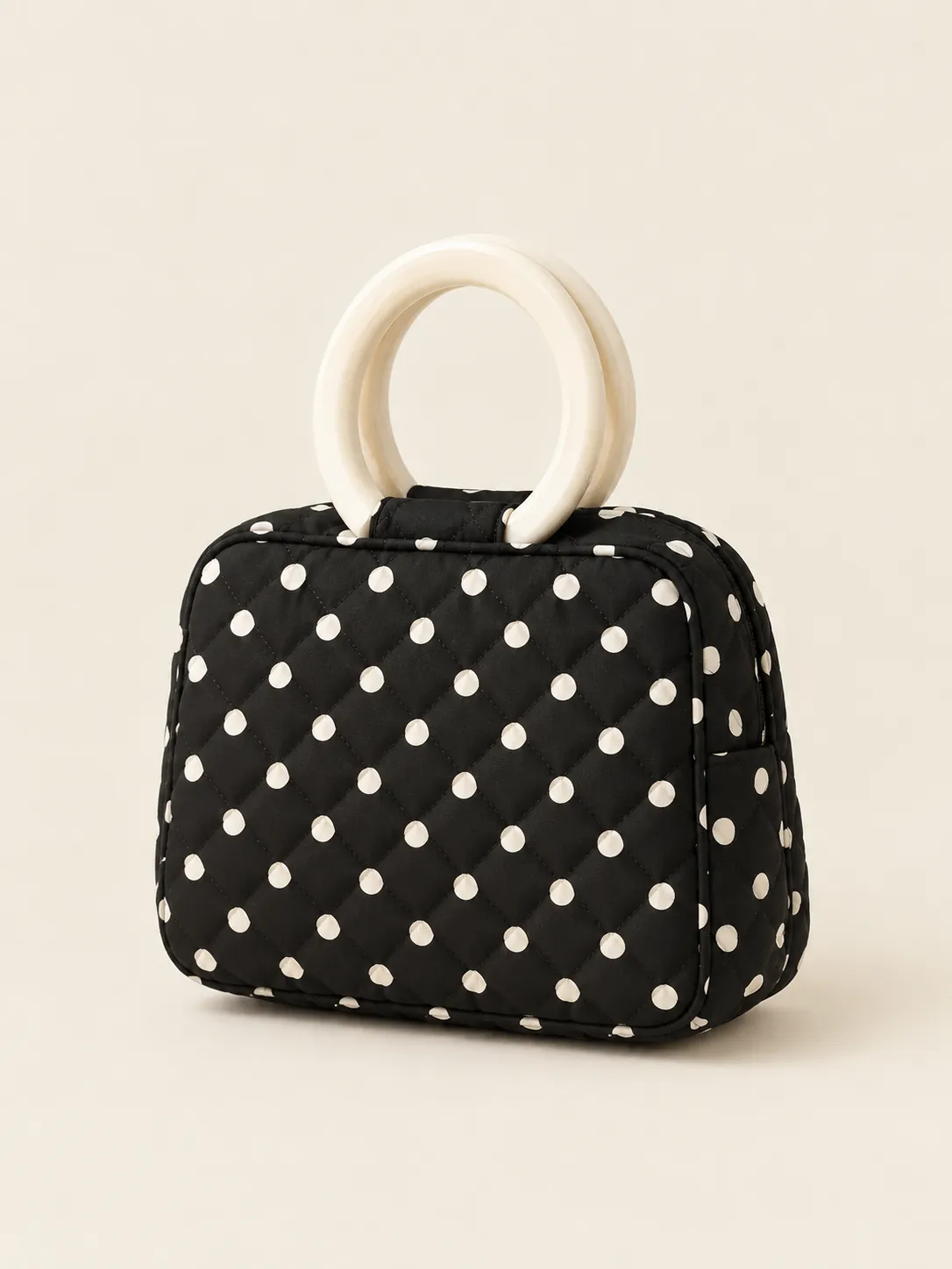 Ring Handle Quilted Mini, from the side