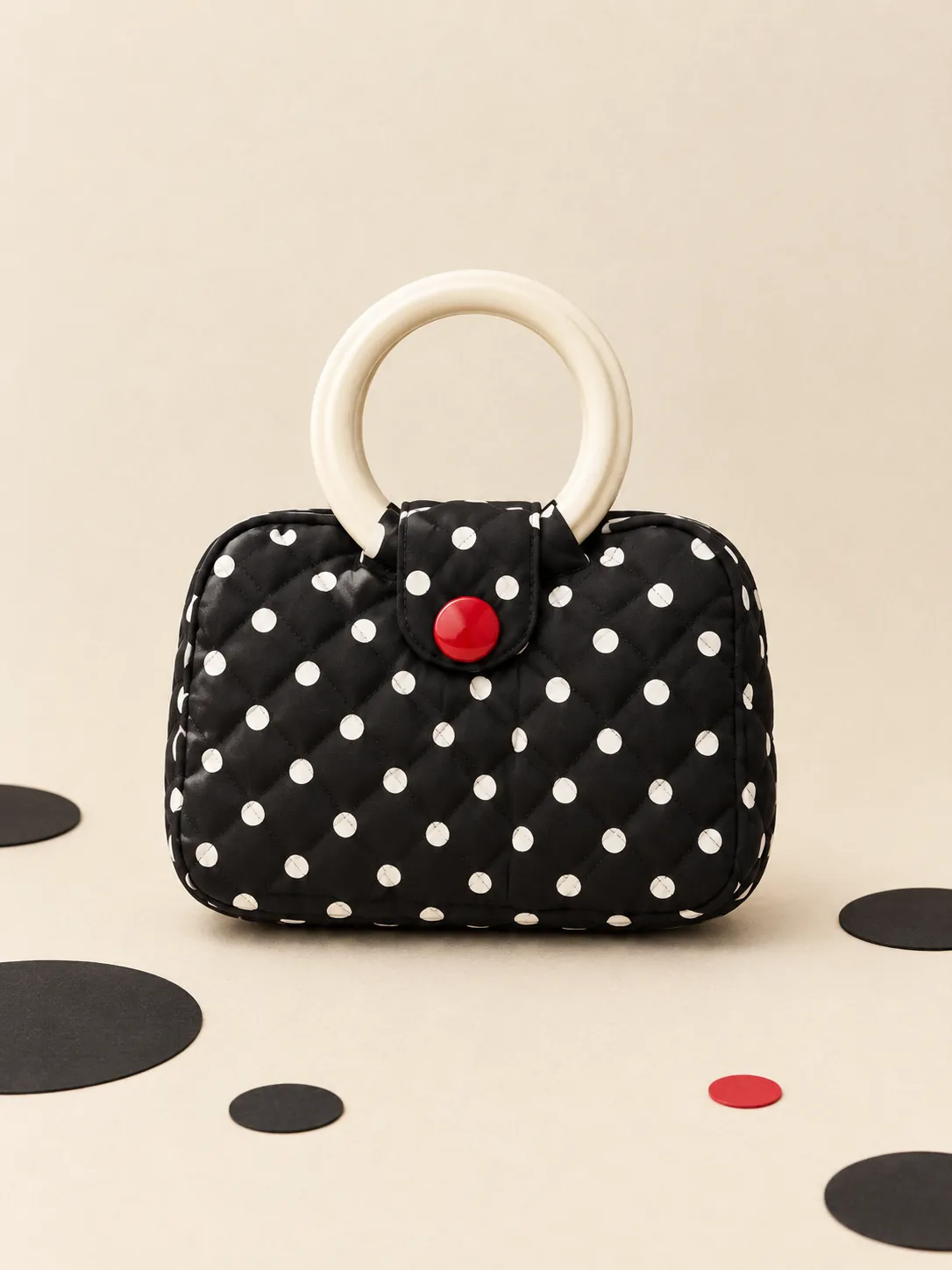 Ring Handle Quilted Mini, on its own