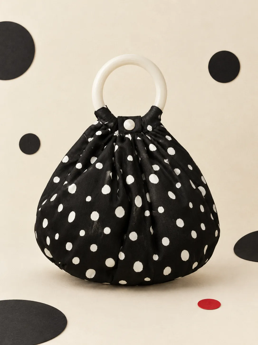 Ruched Dumpling Bag, on its own