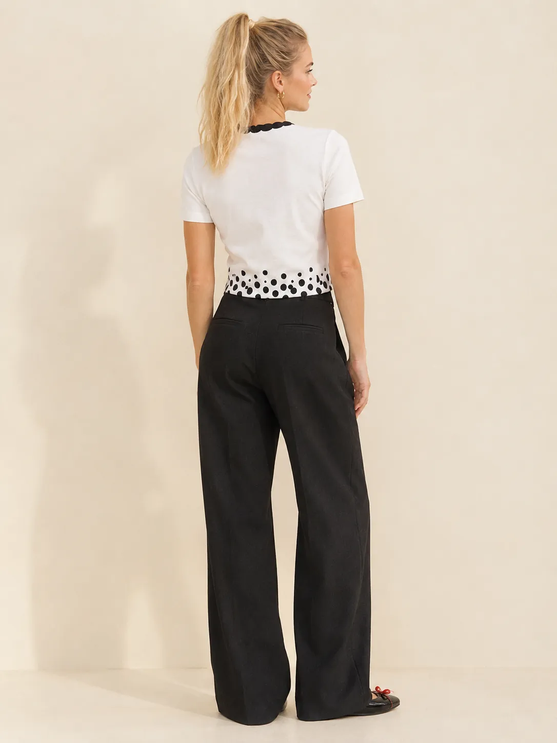 Scallop Neck Tee, from the back