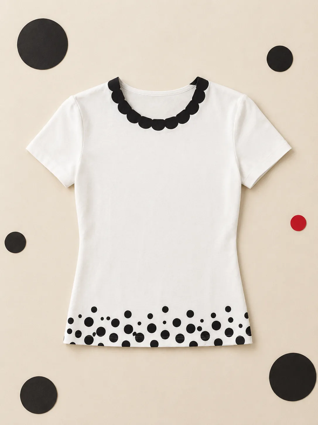 Scallop Neck Tee, on its own