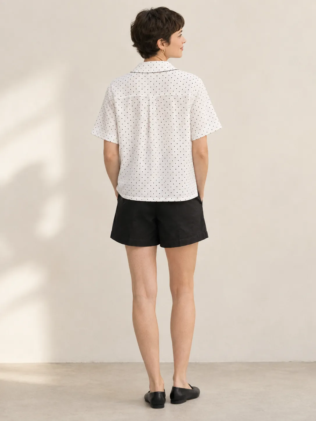 Scallop Placket Shirt, from the back