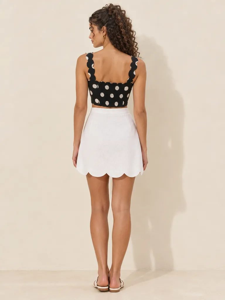 Square Neck Bustier Top, from the back