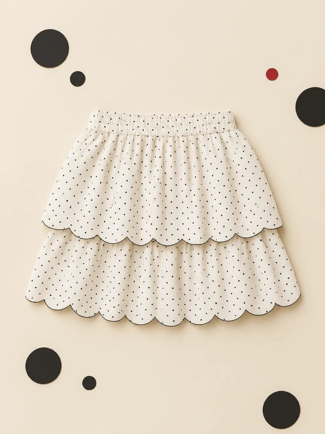 Tiered Ruffle Mini Skirt, on its own