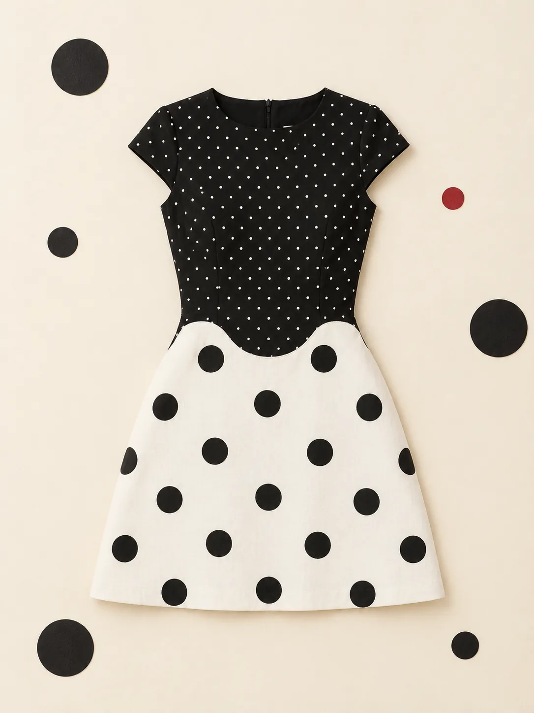 Two-Dot Panel Dress, on its own